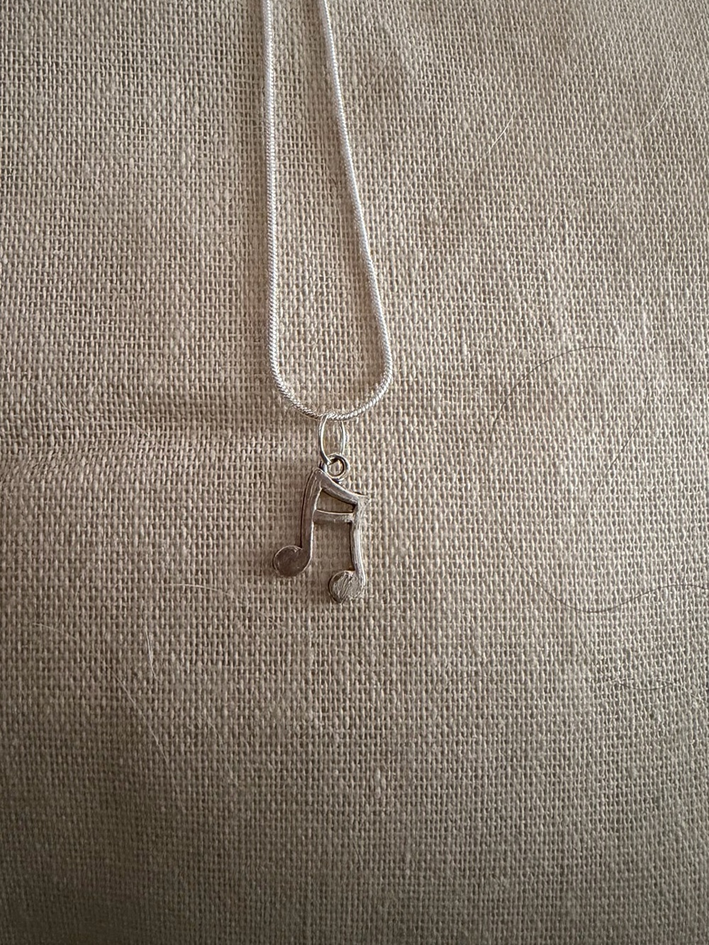 Silver Music Note Pendant Necklace - Women's Jewelry